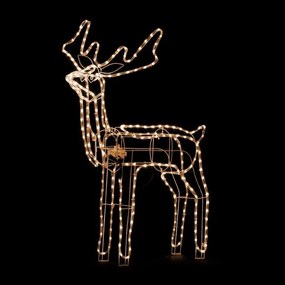 LED świecący renifer MEDIUM, 90 cm żółty