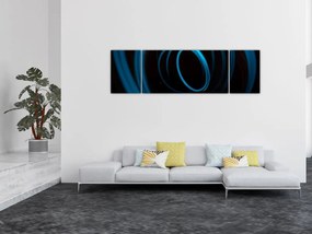 Obraz niebieskiej linii (170x50 cm)