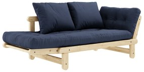 Sofa rozkładana z ciemnoniebieskim pokryciem Karup Design Beat Natural/Navy