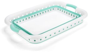 Biało-turkusowy składany kosz na pranie Addis Collapsible Laundry Basket