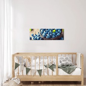 Obraz - Jagody (z zegarem) (90x30 cm)