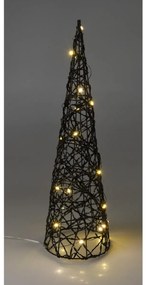 Stożek świąteczny LED Blackwire czarny, 12 x 40 cm