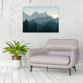 Obraz - Góry oczami grafika (70x50 cm)