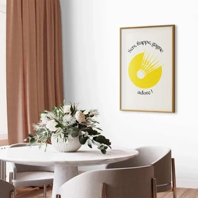 Plakat Lotka do badmintona 29,7x42 cm z ramą złotą bez marginesu ARTGEIST B