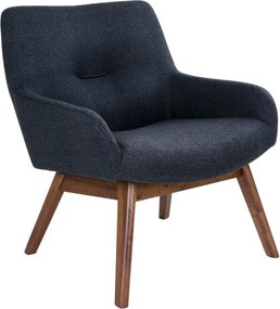 Ciemnokarmelowy fotel z drewna orzecha House Nordic London