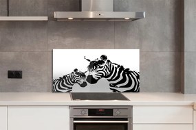 Panel szklany do Kuchni Malowane Zebry w Stylu Pop-Art