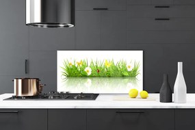 Panel Szklany do Kuchni Zielona Świeżość Trawy