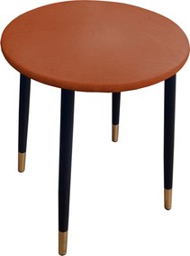 Taboret TRIX stelaż metalowy STOŁEK LOFT : Kolor nogi - Czano-złota stożek, Kolor tkaniny - SKAJ - AL7, Typ tkaniny - Skaj