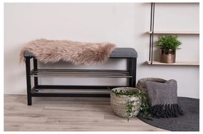 Szara szafka na buty z siedziskiem Padova – House Nordic