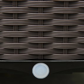 Outsunny podwyższona grządka 6-częściowa skrzynia na rośliny z otworami odpływowymi o wyglądzie rattanu kwietnik DIY kolor brązowy 40 x 40 x 44 cm