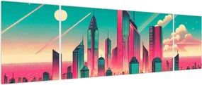 Obraz – Metropolia w stylu pop-art (170x50 cm)