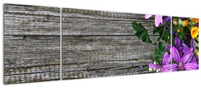 Obraz - kwiaty polne (170x50 cm)
