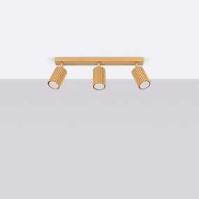 Lampa sufitowa minimalistyczny Gloow, aluminium - 3 źródło światła 4000K - L.45 x H.16.5 cm - złoty