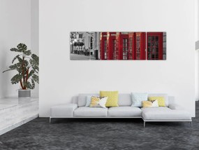 Obraz - Budki telefoniczne w Londynie (170x50 cm)