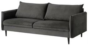 Ciemnoszara aksamitna sofa 203 cm Juli – Ropez