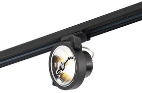 Reflektor szynowy LED 3-fazowy czarny 15W 2700K w komplecie z AR111 - Expert Nowoczesny Oswietlenie wewnetrzne