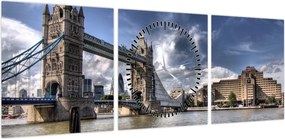Obraz -  Tower Bridge w Londynie (z zegarem) (90x30 cm)