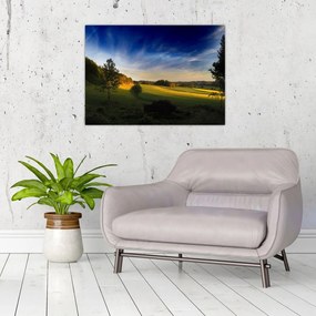 Obraz na szkle - Górska łąka (70x50 cm)