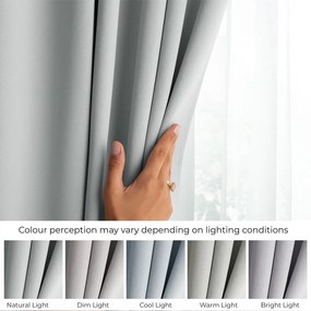 Jasnoszara zasłona zaciemniająca 140x270 cm Eyelets – Restilo