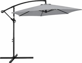 Parasol ogrodowy ELVARO regulowany, jasnoszary