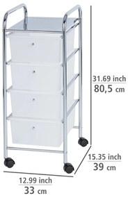 Wózek łazienkowy MESSINA, 4 poziomy, WENKO