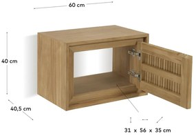 Szafka pod umywalkę z drewna tekowego Kave Home Taciana