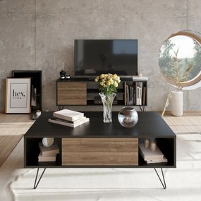 Stolik konferencyjny Mistico Black and Walnut