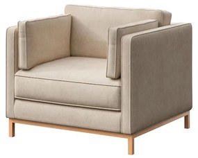 Beżowy aksamitny fotel Celerio – Ame Yens