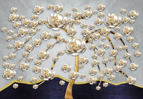 Fototapeta - Drzewo magnolii (196x136 cm)