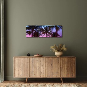 Obraz - Palmy w Miami (z zegarem) (90x30 cm)