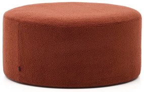 Puf z materiału bouclé w kolorze terakoty Kaeli – Kave Home