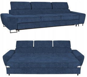 Sofa kanapa 3 os rozkładana z f. spania Savio Family meble granat sztruks