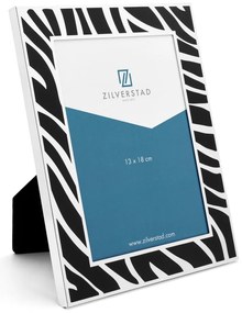 Czarno-biała metalowa ramka stojąca/ścienna 16,5x22 cm Zebra – Zilverstad