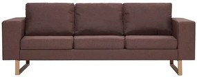 Elegancka trzyosobowa sofa Williams 3X - brązowa