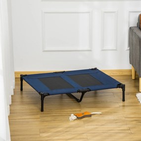 PawHut legowisko łóżko dla psa i kota wygodny leżak 915x762x180mm niebieski i czarny | Aosom PL