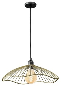 Lampa wisząca GALT Ø 34 cm z drucianym kloszem