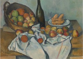 Obraz na szkle - Paul Cezanne, The Basket of Apples, reprodukcje (70x50 cm)