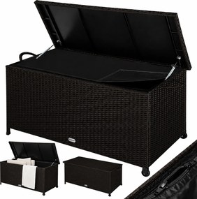 Polirattanowy pojemnik na schowek RICCO, 117 x 53 x 60cm, ciemnobrązowy Casaria