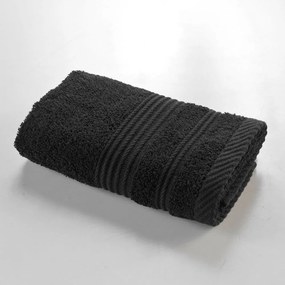Czarny bawełniany ręcznik frotte 30x50 cm Tendresse – douceur d'intérieur