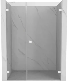 Mexen Lunar-B drzwi prysznicowe uchylne prawe 110 cm, transparent, białe - 832S-110-050-20-00-P