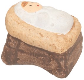 Szopka bożonarodzeniowa + 7 figurek, 33 x 16 cm