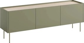 Szafka RTV Desin 170 cm z metalowymi nogami - oliwka / dąb nagano