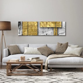 Obraz - Złote kwadraty N⁰3 (170x50 cm)
