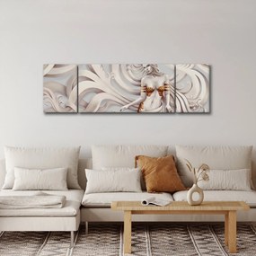 Obraz bogini z motywem kwiatowym (170x50 cm)