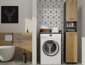 Słupek łazienkowy antracyt + dąb artisan L9-B87