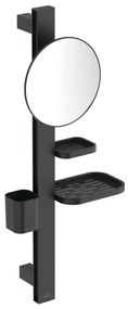 Lustro z półką/z wieszakiem ścienne ø 20,5 cm ALU+ – Ideal Standard
