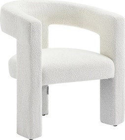 Fotel z białej bukli - FAVINA