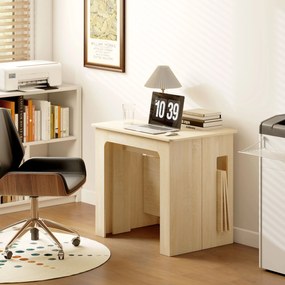 HOMCOM Stół jadalny, składany stół, rozkładany stół kuchenny, stół do jadalni, płyta wiórowa, 60-180 x 85 x 75 cm, naturalny