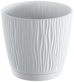 Doniczka z podstawką Sandy P 19 cm biały PROSPERPLAST