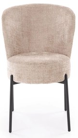 Krzesło tapicerowane tkanina beżowy K590